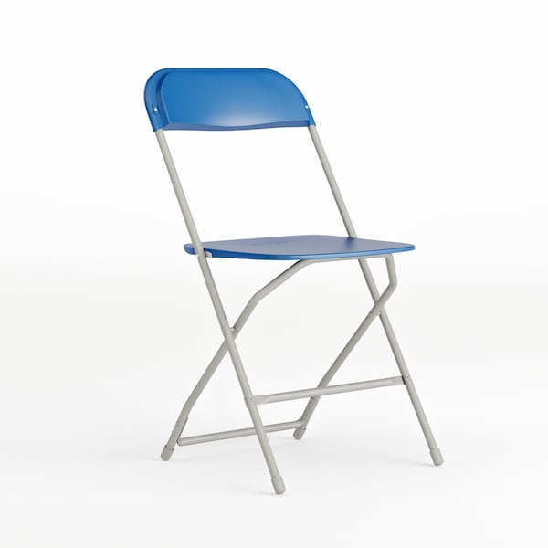 Flash Furniture Folding Chair - Blue Plastic - Event Chair LE-L-3-BLUE-GG - main
